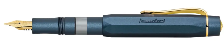 Kaweco Piston SPORT AL Kolbenfüllhalter Navy/Gold | Starter Set