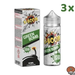 K-BOOM Green Bomb Longfill Aroma für E-Zigaretten 3x 10ml