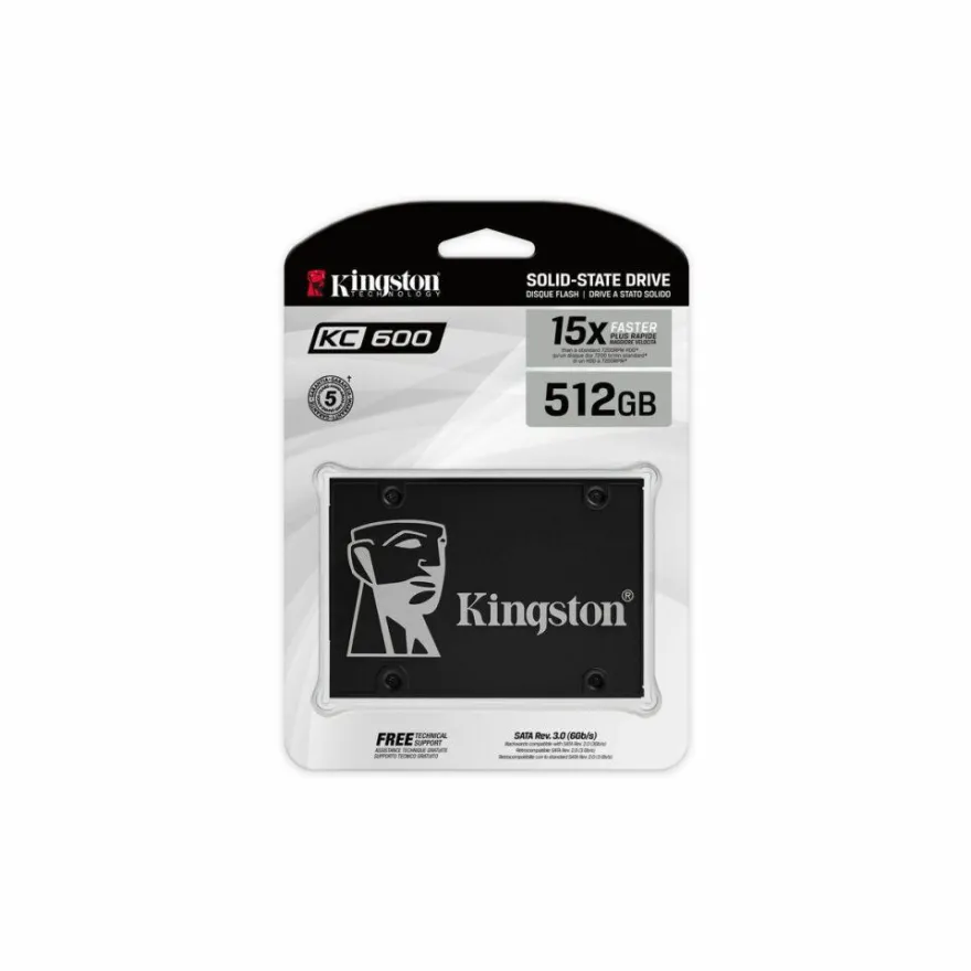 KC600 512 GB (schwarz, SATA 6 Gb/s, 2,5