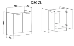 Küche Küchenschrank Unterschrank Hängeschrank Küchenzeile Kühlschrank