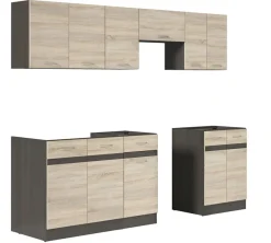 Küche, Schränke, Küchenzeile 180 oder 240 cm Farbe auswählbar Neu&Schnell