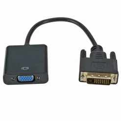 K30 DVI auf VGA Adapter 24 + 1 Pin DVI-D Stecker auf VGA Buchse Konverter 1080P 23cm