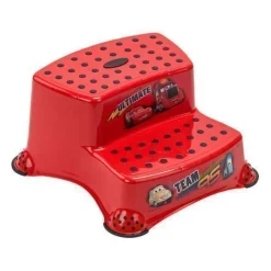 Keeeper Tritthocker zweistufig mit Anti-rutsch-Funktion Cars rot