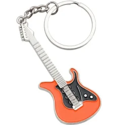 keepdrum Schlüsselanhänger E-Gitarre in Orange