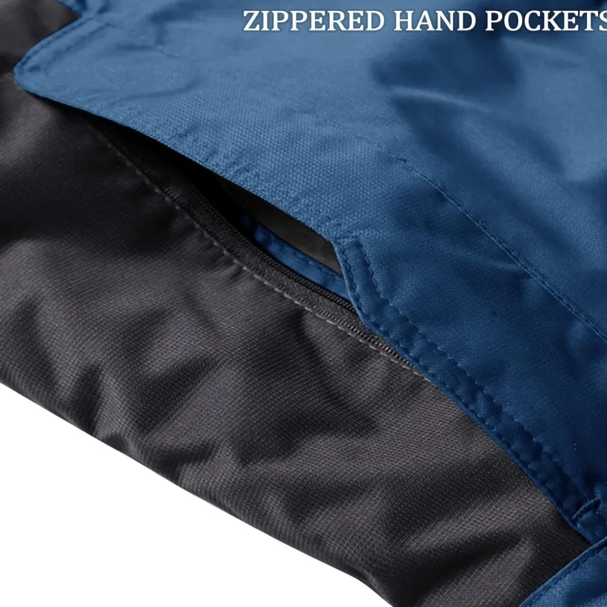 Kefitevd Herren Winterjacke Wasserdicht Warm Gefüttert Skijacke Outdoor