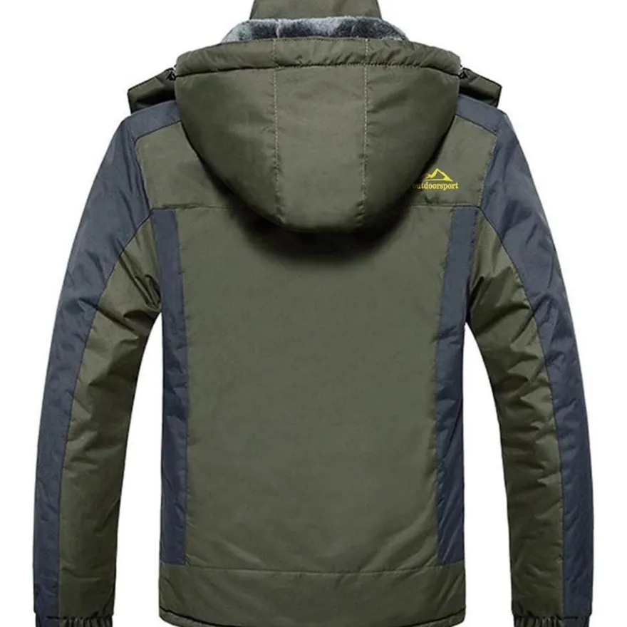 Kefitevd Herren Winterjacke Wasserdicht Warm Gefüttert Skijacke Outdoor