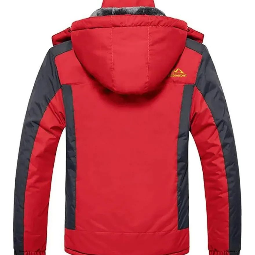 Kefitevd Herren Winterjacke Wasserdicht Warm Gefüttert Skijacke Outdoor