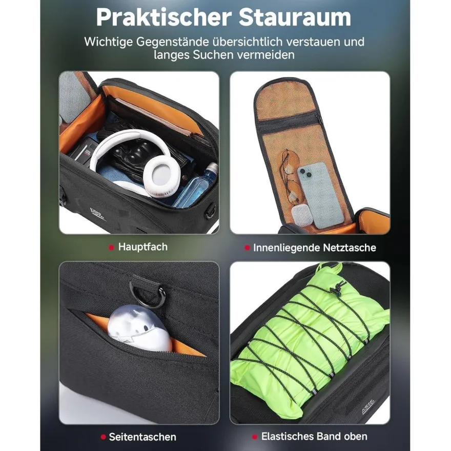 Kemimoto 13L Motorrad Hecktasche Wasserdicht, Multifunktional, 3-in-1