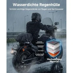 Kemimoto 13L Motorrad Hecktasche Wasserdicht, Multifunktional, 3-in-1