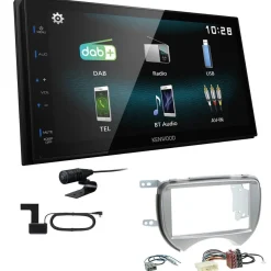 Kenwood 2-DIN Digital Autoradio DAB+ Bluetooth für Nissan Micra IV 2010-2013