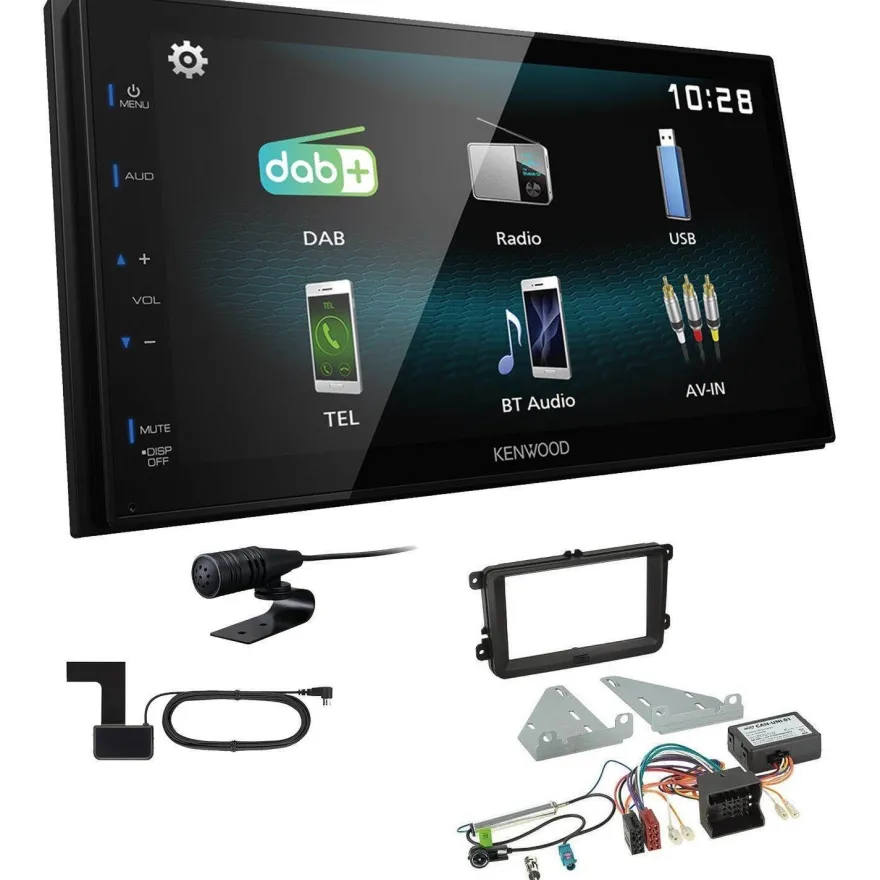 Kenwood 2-DIN Digital Autoradio DAB+ Bluetooth für Volkswagen VW Touran Canbus