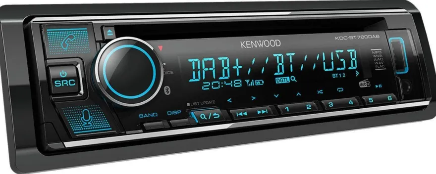 Kenwood 1-DIN Receiver Radio Bluetooth für Seat Toledo IV piano black mit Canbus