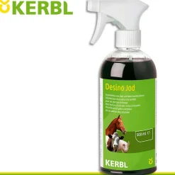 Kerbl 500ml Desino Jod Plus Desinfektionsspray Hautpflege Schutz Wundheilung Kuh