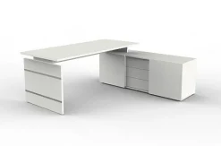 Kerkmann Komplettarbeitsplatz Schreibtisch mit Sideboard 4460 Form 4, 180x 80x 74 cm