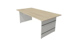Kerkmann Schreibtisch Form 4 extragroß 200x100x68-76 cm Wangen-Gestell