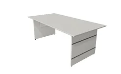Kerkmann Schreibtisch Form 4 extragroß 200x100x68-76 cm Wangen-Gestell