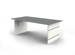 Kerkmann Schreibtisch Form 4 extragroß 200x100x68-76 cm Wangen-Gestell