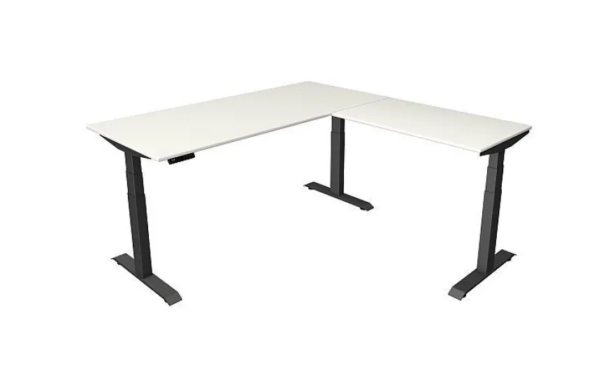Kerkmann Schreibtisch Sitz-Stehtisch Move 4 anthrazit 180x80x64-129cm mit Anbau