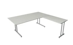 Kerkmann Schreibtisch 4367 START UP 200x100x75cm mit Anbautisch 100x60x75cm C-Fuß
