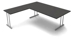 Kerkmann Schreibtisch 4367 START UP 200x100x75cm mit Anbautisch 100x60x75cm C-Fuß