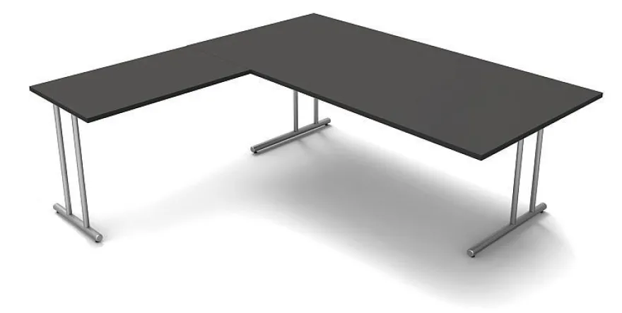 Kerkmann Schreibtisch 4367 START UP 200x100x75cm mit Anbautisch 100x60x75cm C-Fuß