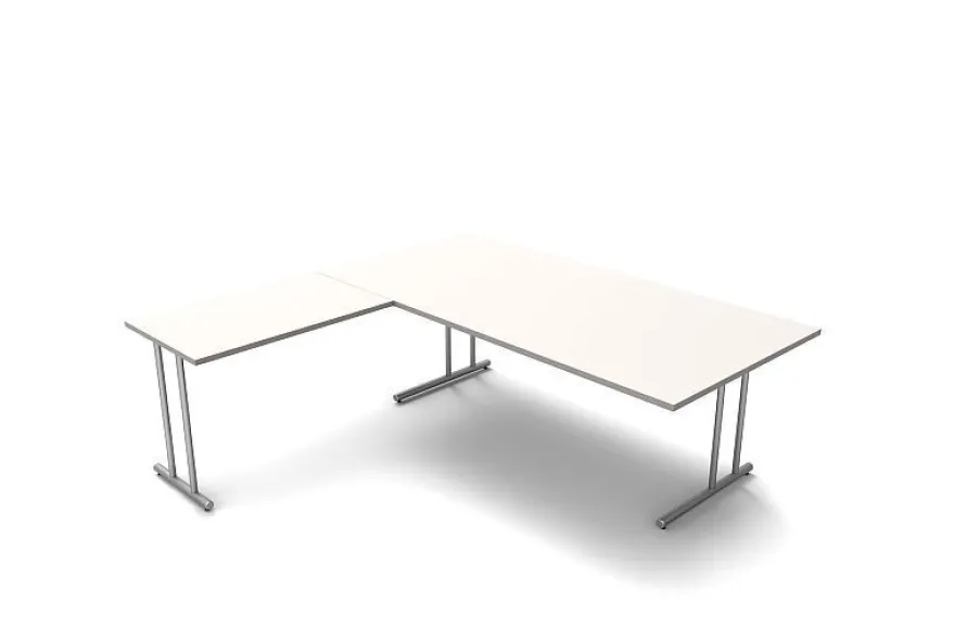 Kerkmann Schreibtisch 4367 START UP 200x100x75cm mit Anbautisch 100x60x75cm C-Fuß