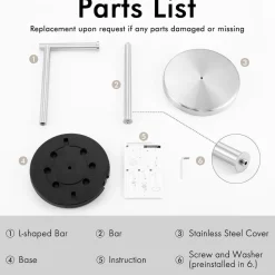 KES Toilettenpapierhalter Stehend, freistehend, Edelstahl SUS304, gebürstet