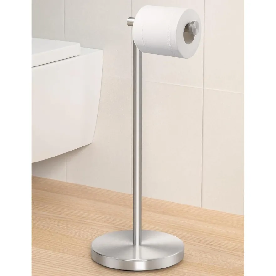 KES Toilettenpapierhalter Stehend, freistehend, Edelstahl SUS304, gebürstet
