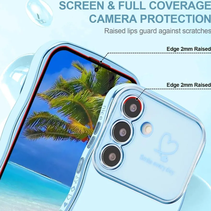 Keteen Handyhülle für Samsung Galaxy A55 5G, Mädchen Niedliche lockige Wellen