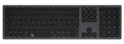 KeySonic KSK-8023BTRF (DE), Full-Size Aluminium Tastatur, Bluetooth® & RF, für Window