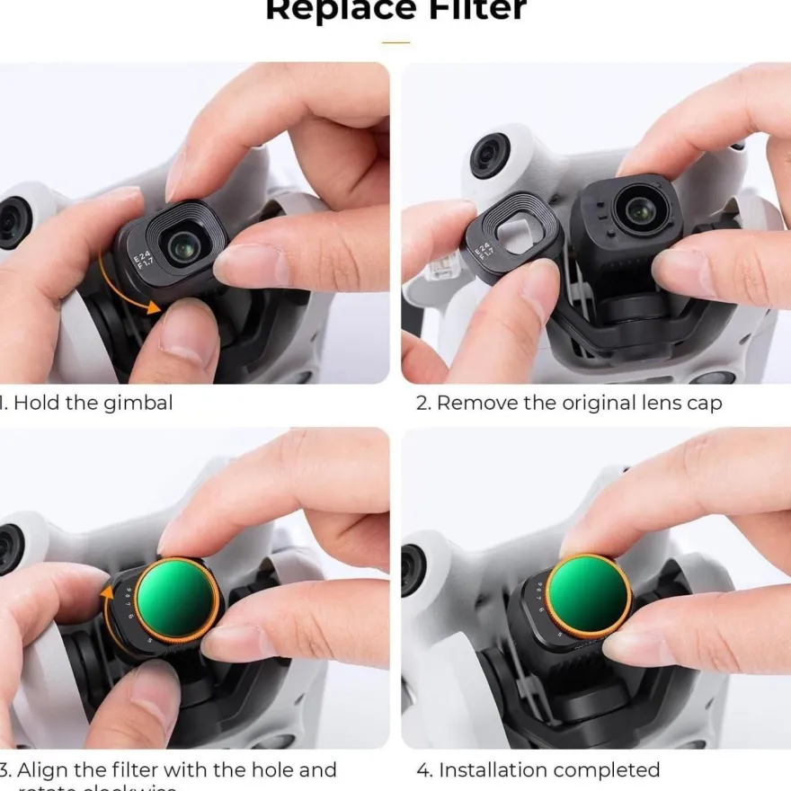 K&F Concept Mini 4 Pro ND Filter, Variable ND32-512 für DJI Mini 4 Pro, 5-9