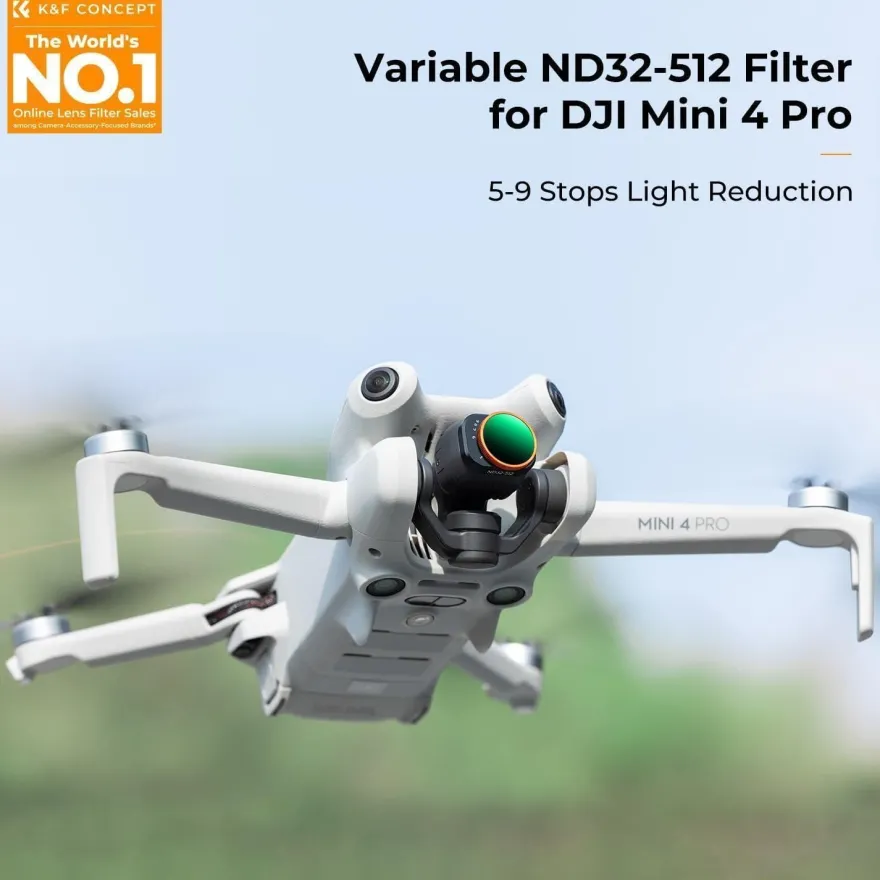 K&F Concept Mini 4 Pro ND Filter, Variable ND32-512 für DJI Mini 4 Pro, 5-9