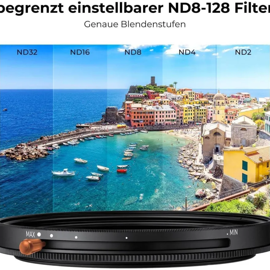 K&F Concept Nano-D Serie 62mm ND/CPL 2-in-1 Filter - Variable Graufilter