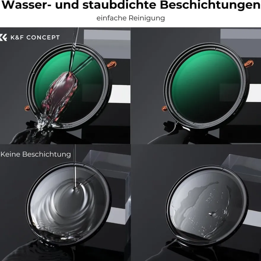 K&F Concept Nano-D Serie 62mm ND/CPL 2-in-1 Filter - Variable Graufilter