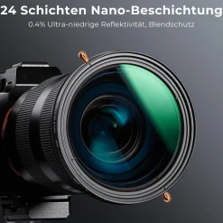 K&F Concept Nano-D Serie 62mm ND/CPL 2-in-1 Filter - Variable Graufilter