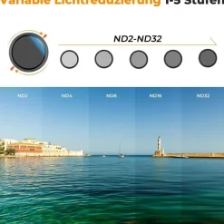 K&F Concept Nano-K Serie 62mm CPL&ND2-ND32 2-in-1 Graufilter und Polfilter