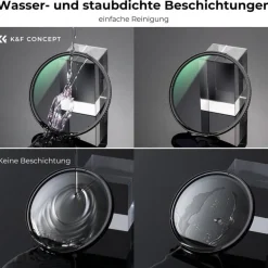 K&F Concept Nano X-Serie 67mm CPL Polarisationsfilter - MRC mit 28x Vergütung