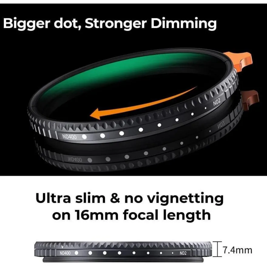 K&F Concept ND2-400 82mm Vario ND Filter