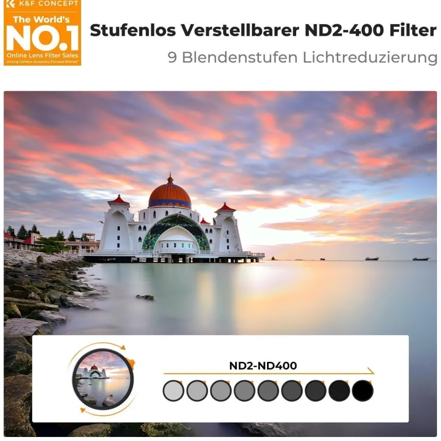 K&F Concept ND2-400 82mm Vario ND Filter