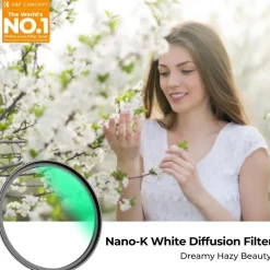 K&F Concept Nebel-Effekt Diffusionsfilter 72mm Mist Filter für Landschafts- und