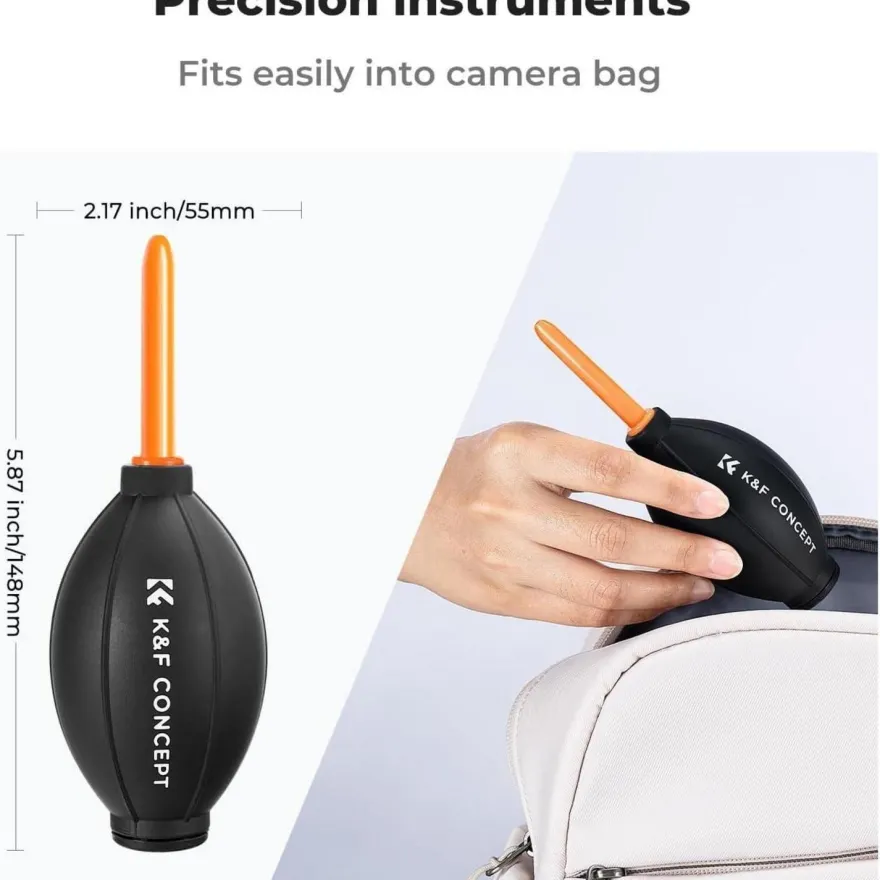 K&F Concept Weichgummi Blasebalg Reinigung mit Silikonspitze für Objektiv Kamera