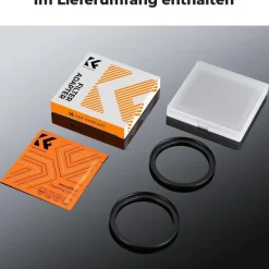 K&F Concept 2x Step Up Ring Filter-Adapterring 49-55mm aus Aluminium-Legierung
