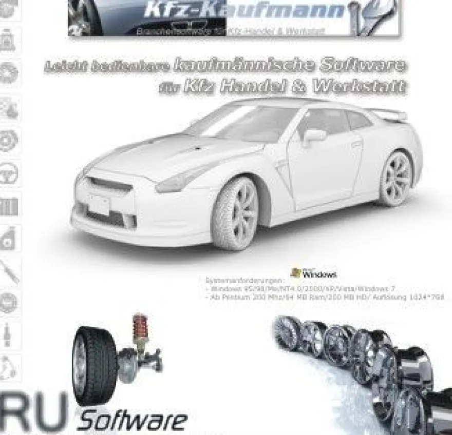 Kfz Software AutoHandel + Kfz Werkstatt, Werkstattprogramm, Rechnungsprogramm