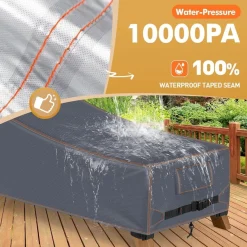 Khongoo Gartenliege Abdeckung 200x75x40/70cm, 420D Oxford, Wasserdicht