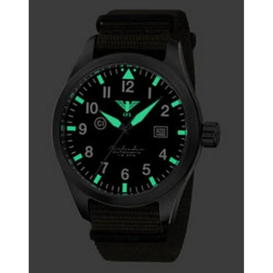 KHS - KHS. Airbsabla. NSGO - Armbanduhr - Automatik - Airleader Black Steel - Herren