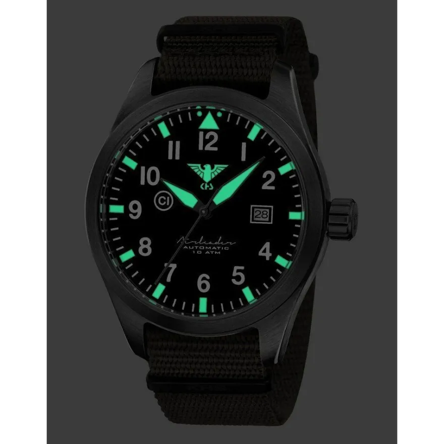 KHS - KHS. Airbsabla. NSGO - Armbanduhr - Automatik - Airleader Black Steel - Herren