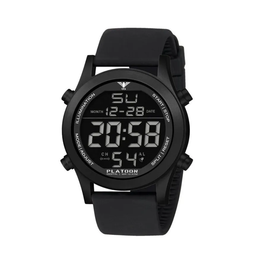 KHS - KHS. PLABSD. SB - Armbanduhr - Platoon Black Steel Digital - Herren