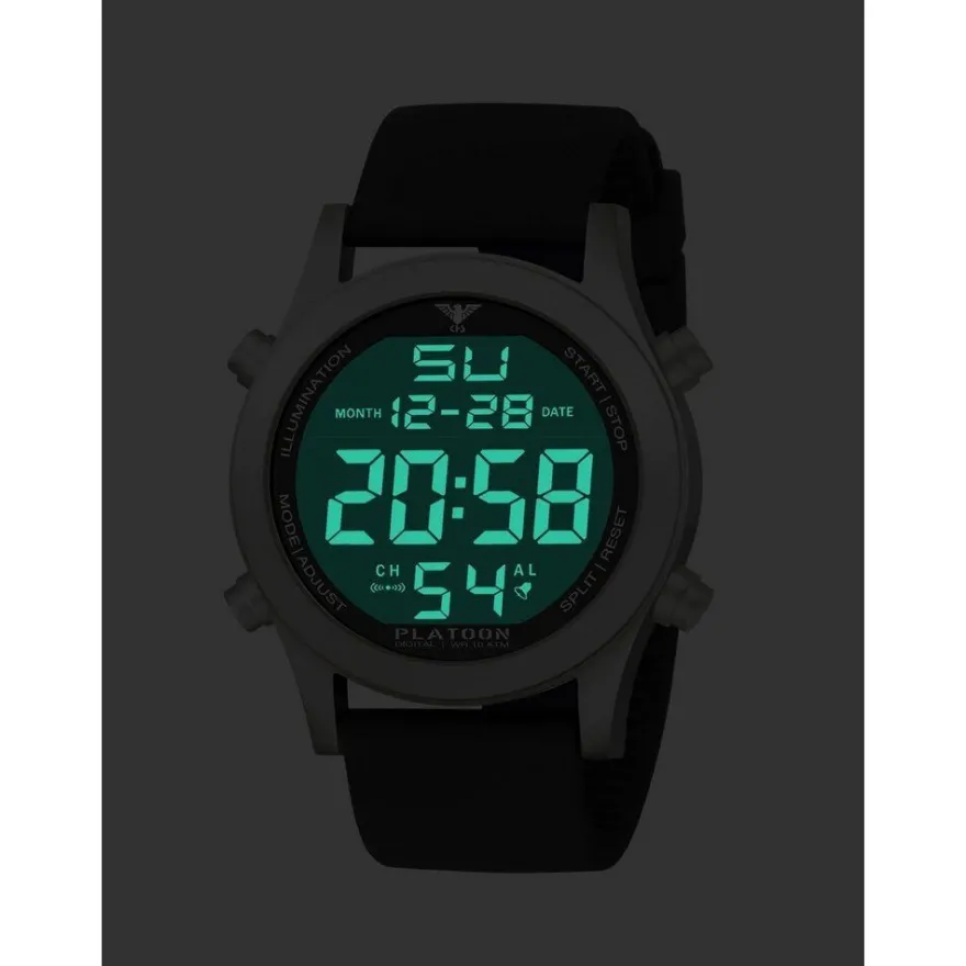 KHS - KHS. PLASD. SB - Armbanduhr - Platoon Steel Digital - Herren