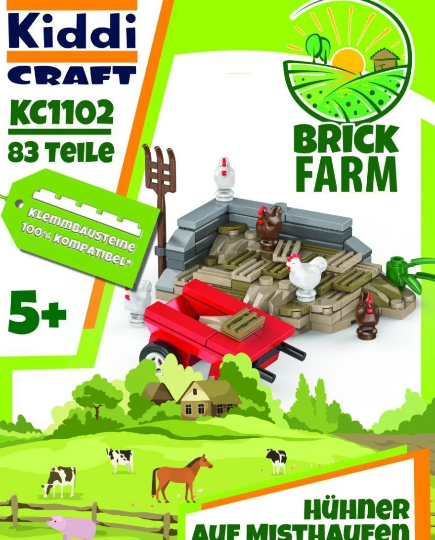 Kiddicraft KC1102 Misthaufen mit Hühnern