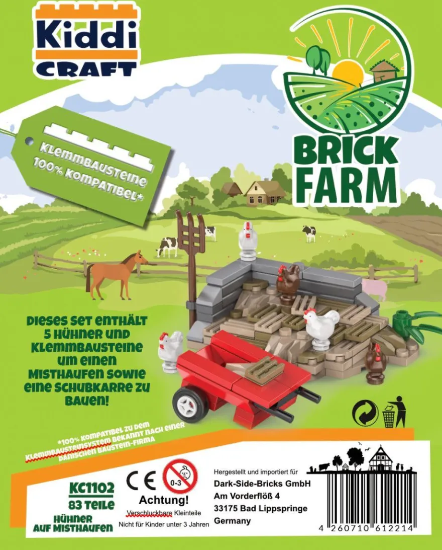 Kiddicraft KC1102 Misthaufen mit Hühnern